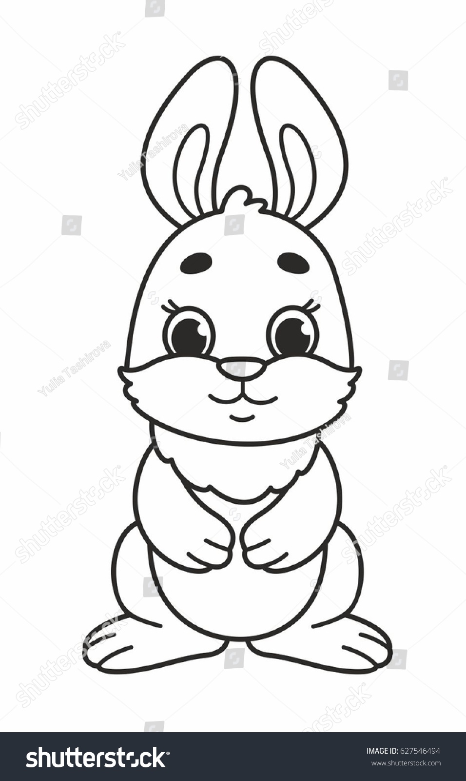 Cute Bunny Clipart Black And White.