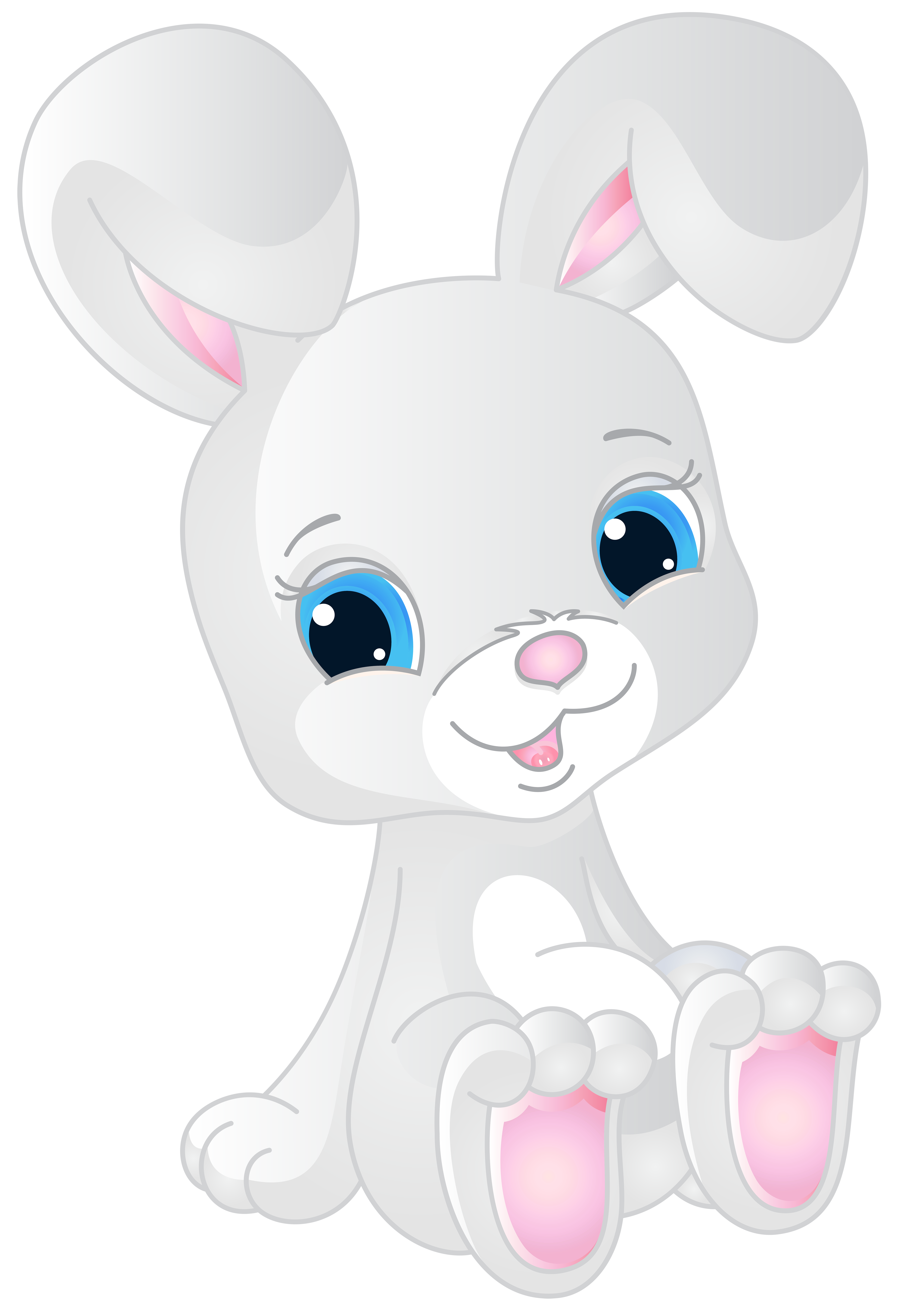 Cute Bunny PNG Clip Art Image.