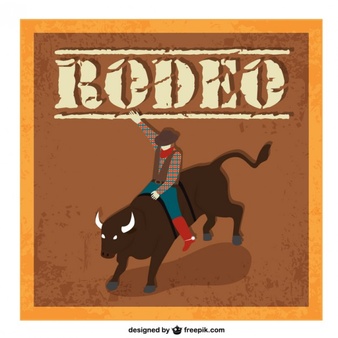 Rodeo clipart Vector.