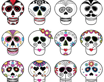 cute sugar skull face clipart 20 free Cliparts | Download images on ...