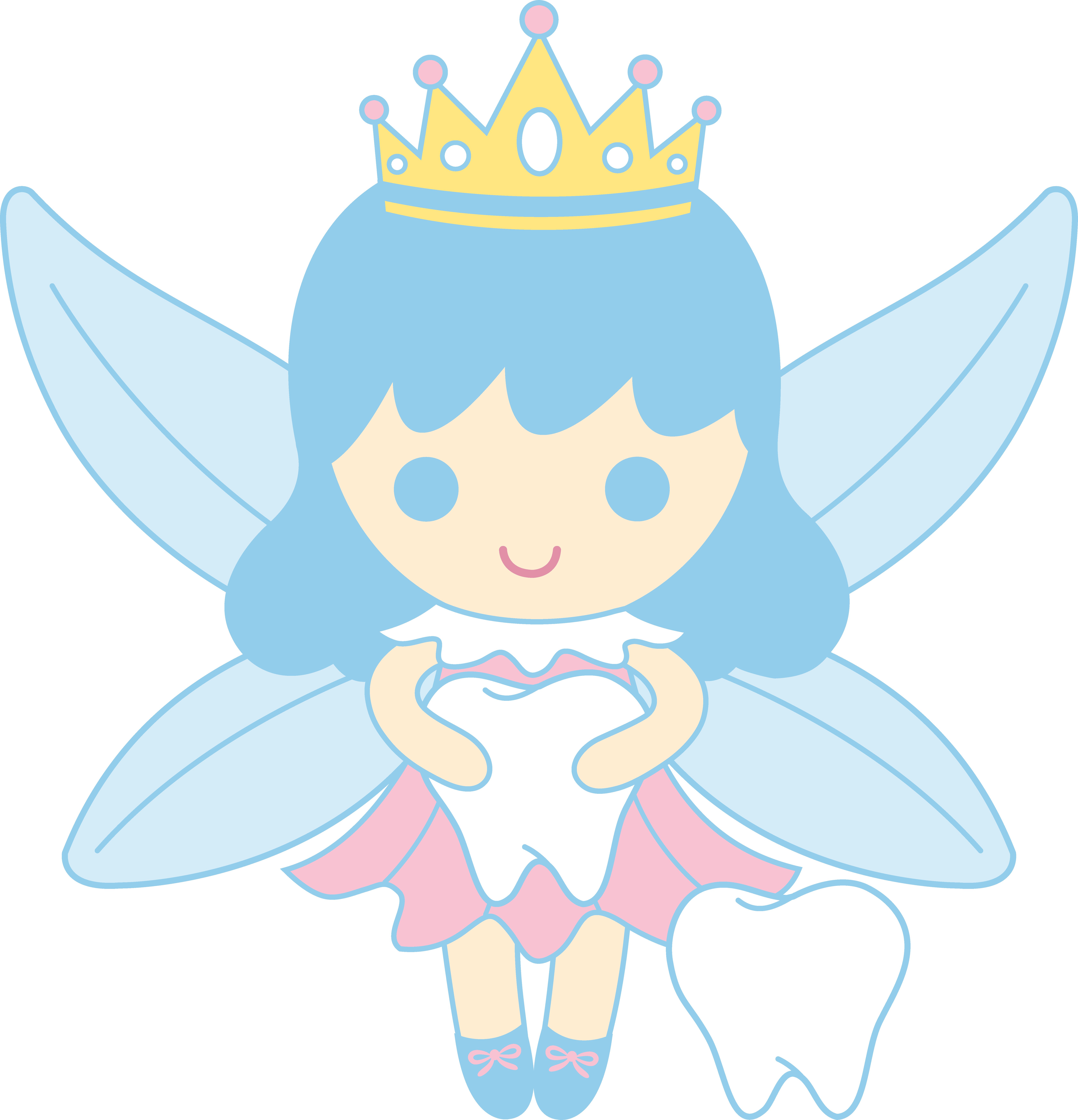 Cute Tooth Fairy Collecting Teeth.
