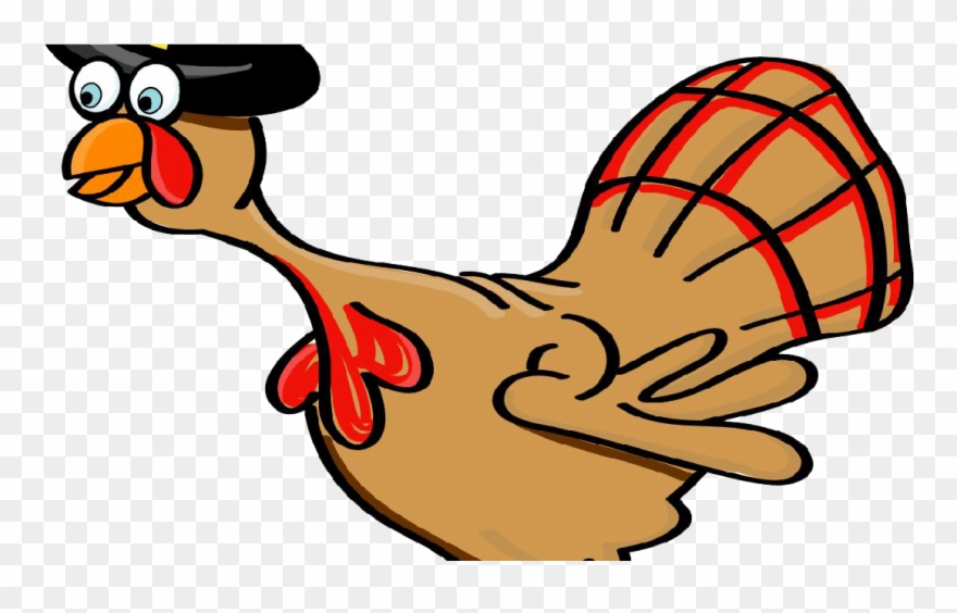 Thanksgiving Silly Turkey Drawing Clipart.