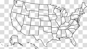 United States Blank map U.S. state , USA transparent.