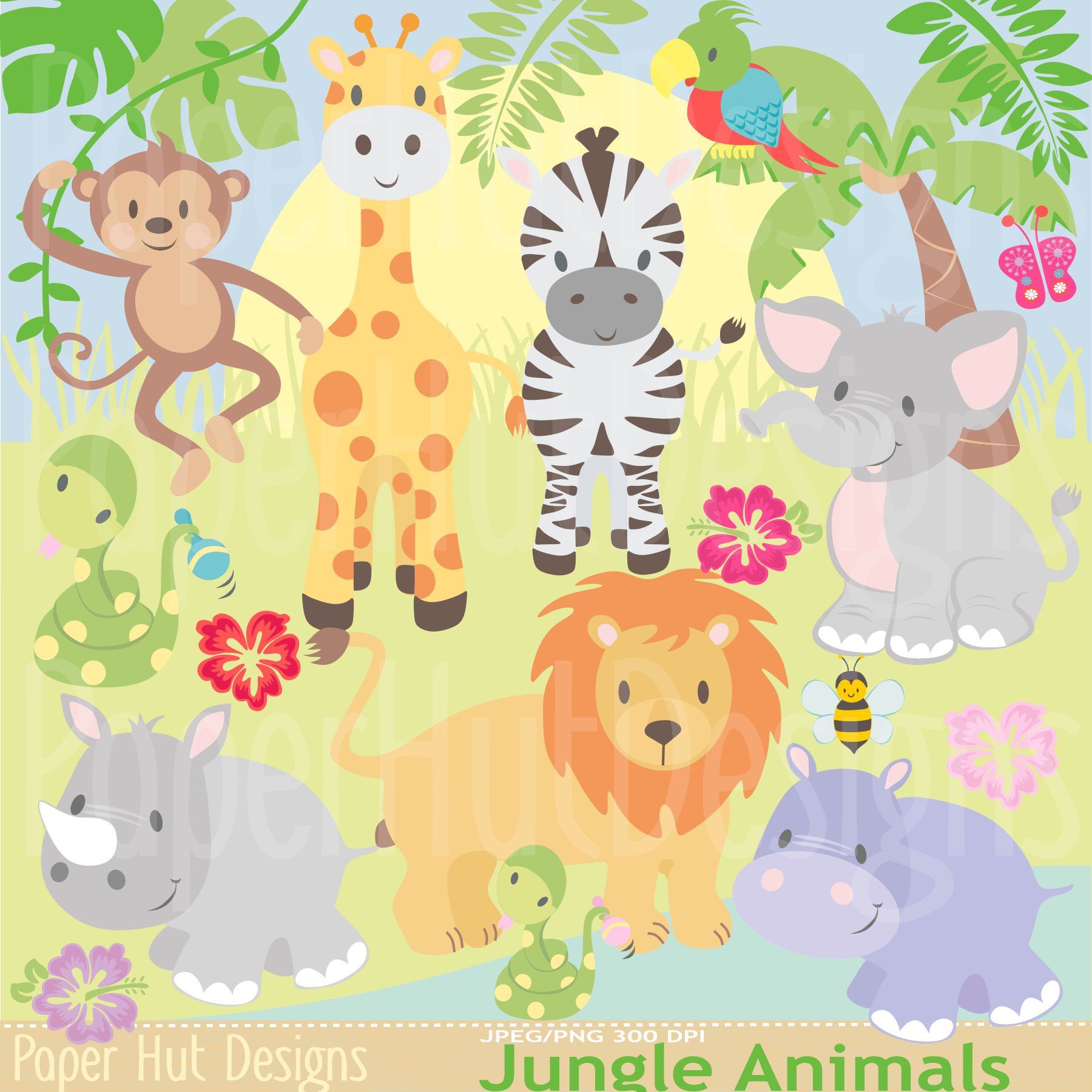 Jungle Animal Clipart.