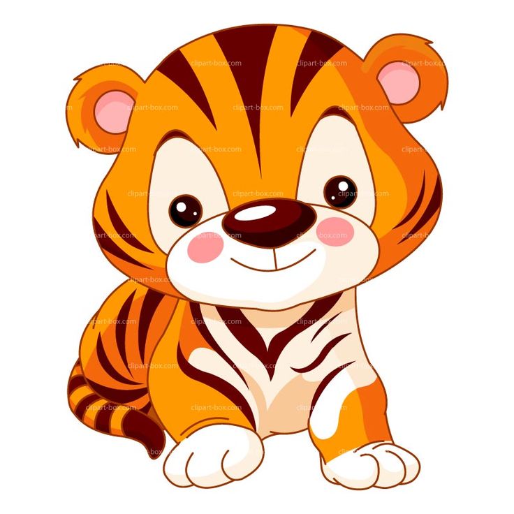 Cute Baby Tiger Clipart.