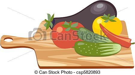 Vector Clipart of cutting board.