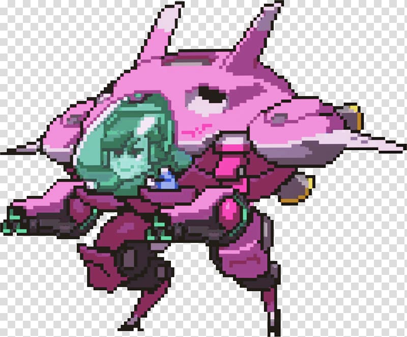 Overwatch D.Va Pixel art, Trogdor transparent background PNG clipart.