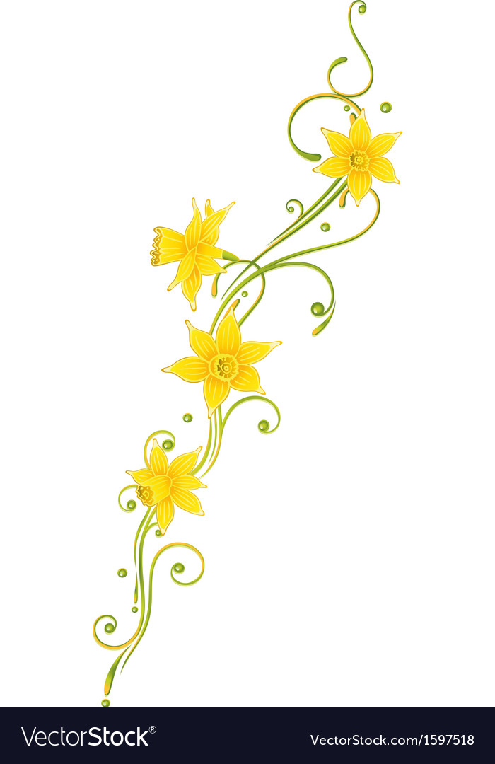 Tulip And Daffodil Border Clip Art