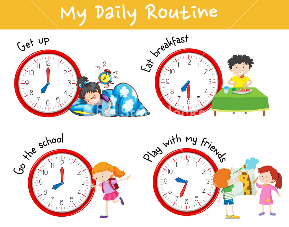 daily schedule clipart bed clipart
