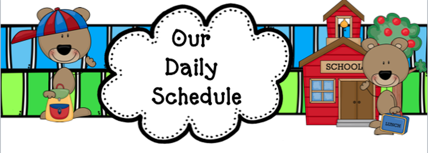 kids daily schedule clipart free