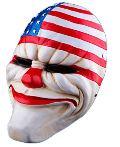 4PCS/Set of Payday2 Movie Mask : Dallas,Hoxton,Wolf,Chains Resin Mask.