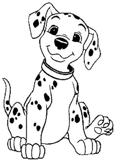 Dalmatian clipart black and white 3 » Clipart Station.