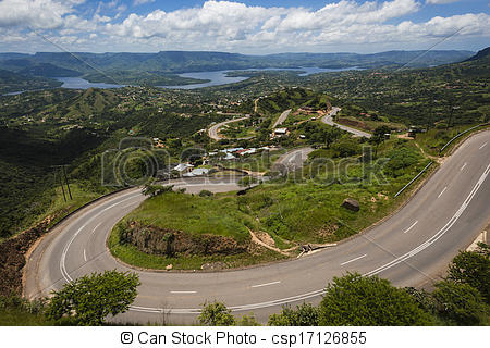 Stock Images of Inanda Dam Wall Valley.
