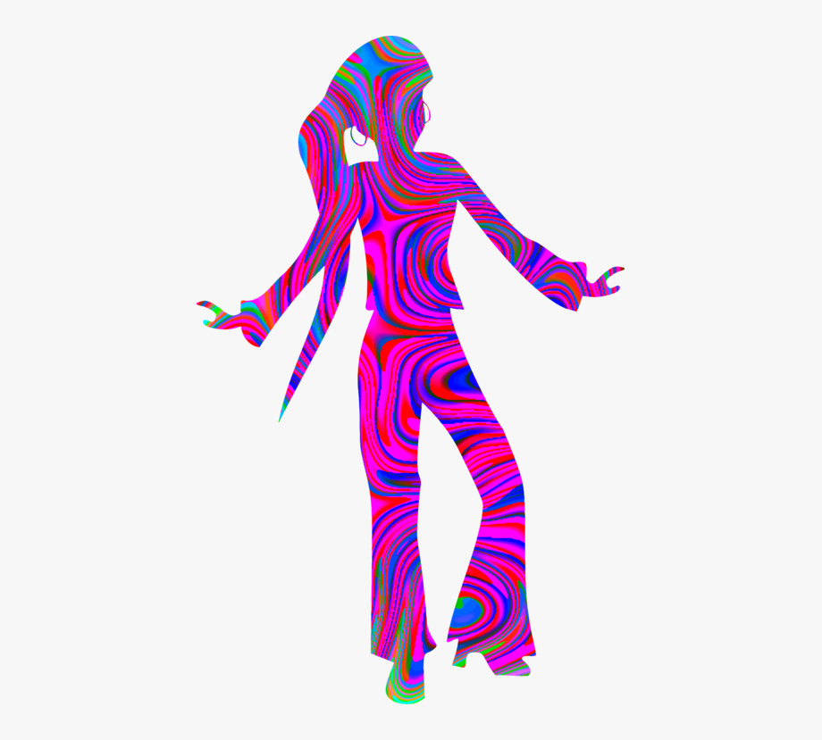 Disco Dance Silhouette Robot Art.