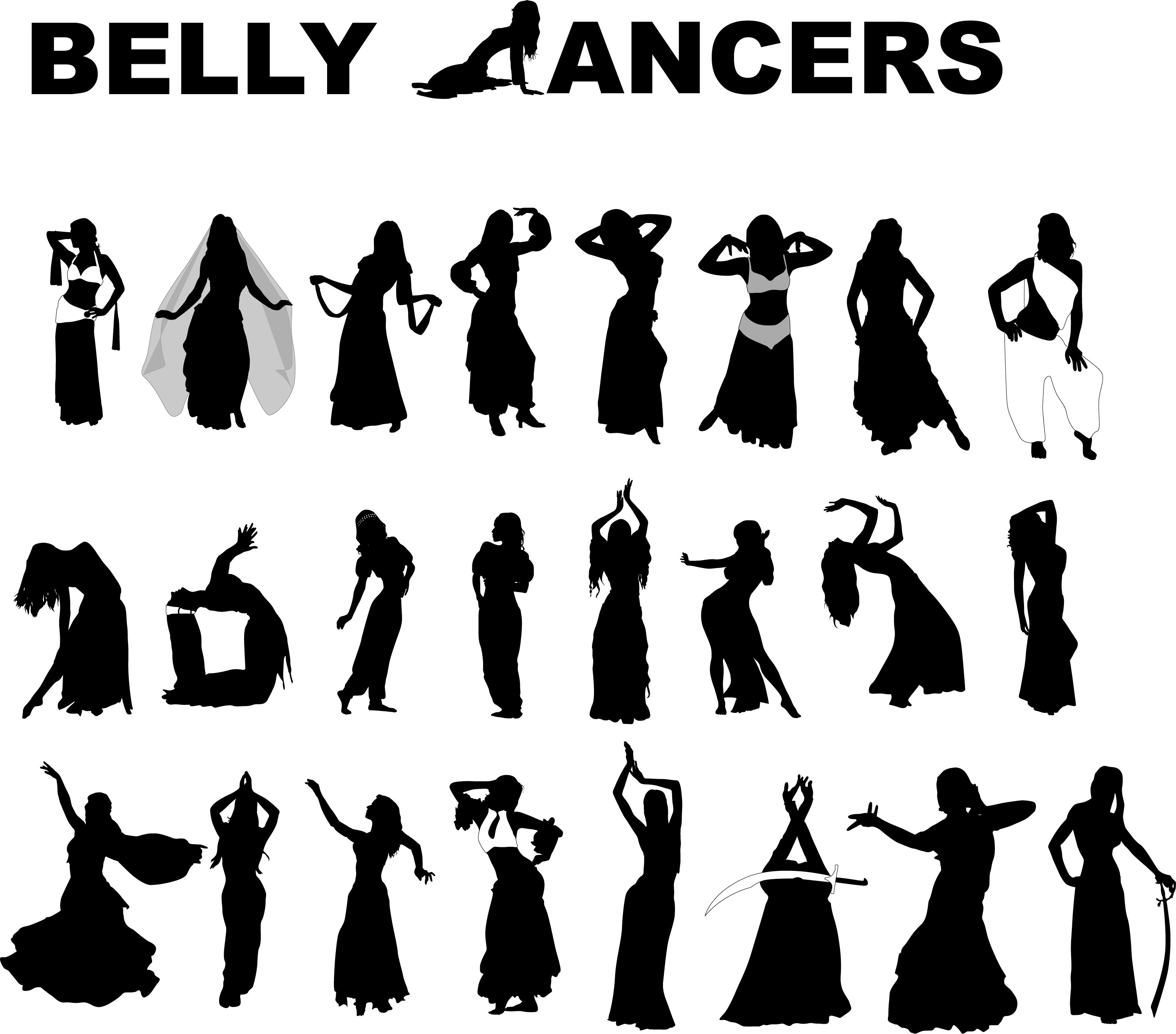 belly dance clip art.