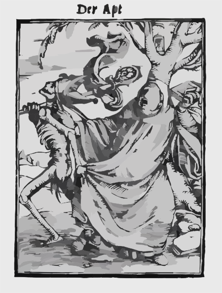 The Abbot From The Dance Of Death By Hans Holbein The Younger Clip.
