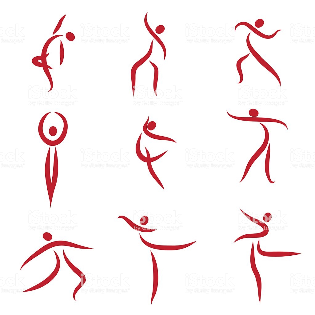 Dancing Abstract People Symbols Illustration Stock Illustration.