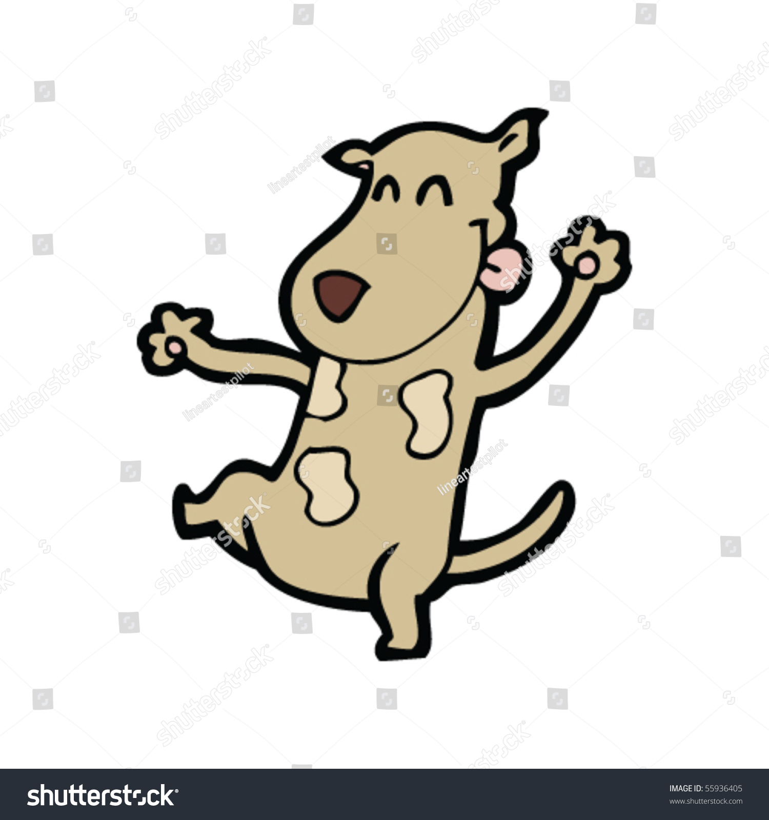 Dancing Dog Cartoon Stock Vector (Royalty Free) 55936405.