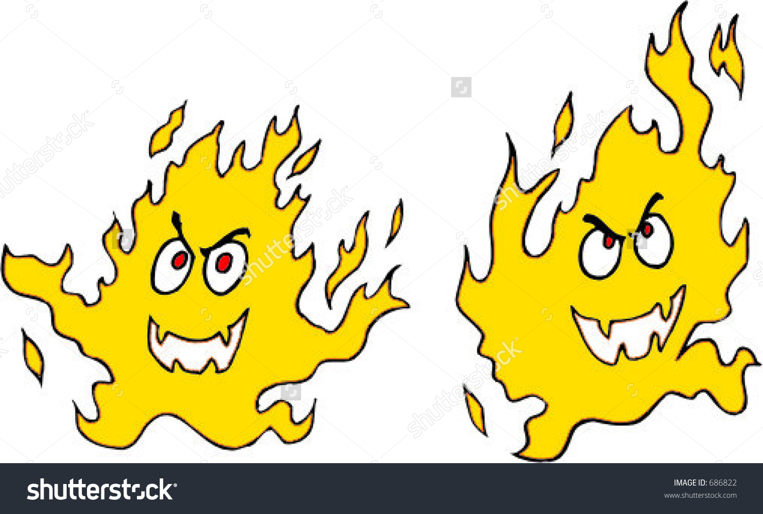 Dancing Flames Stock Vector Illustration 686822 : Shutterstock.