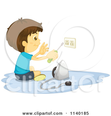 Dangers of electricity clipart.