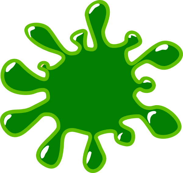 Green Paint Splatter Clipart.