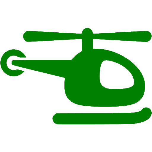 Green helicopter icon.