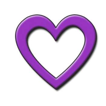 Dark purple heart clipart.