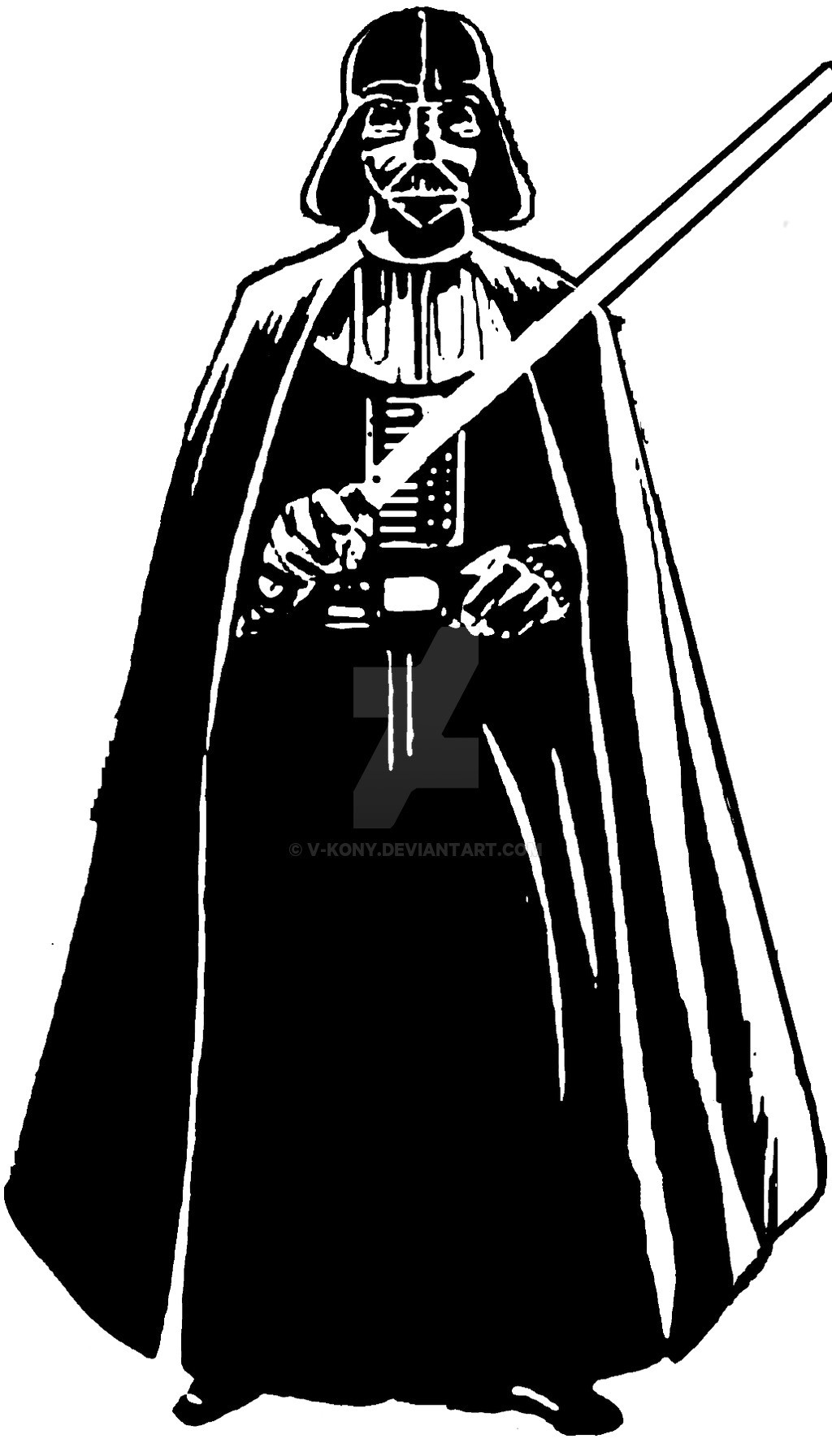 Darth vader clipart black and white » Clipart Station.