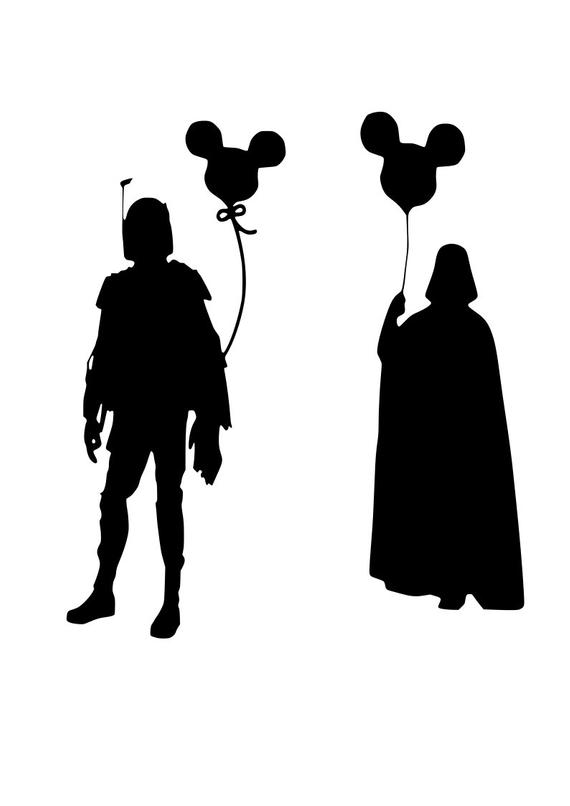 Boba Fett & Darth Vader Mickey balloon svg.