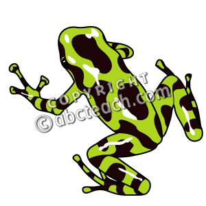 Clip Art: Frogs: Green & Black.