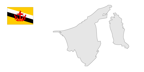 Brunei Map Clipart.