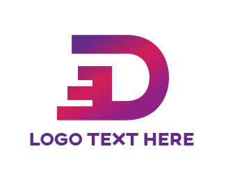 Dashing Letter D Logo.