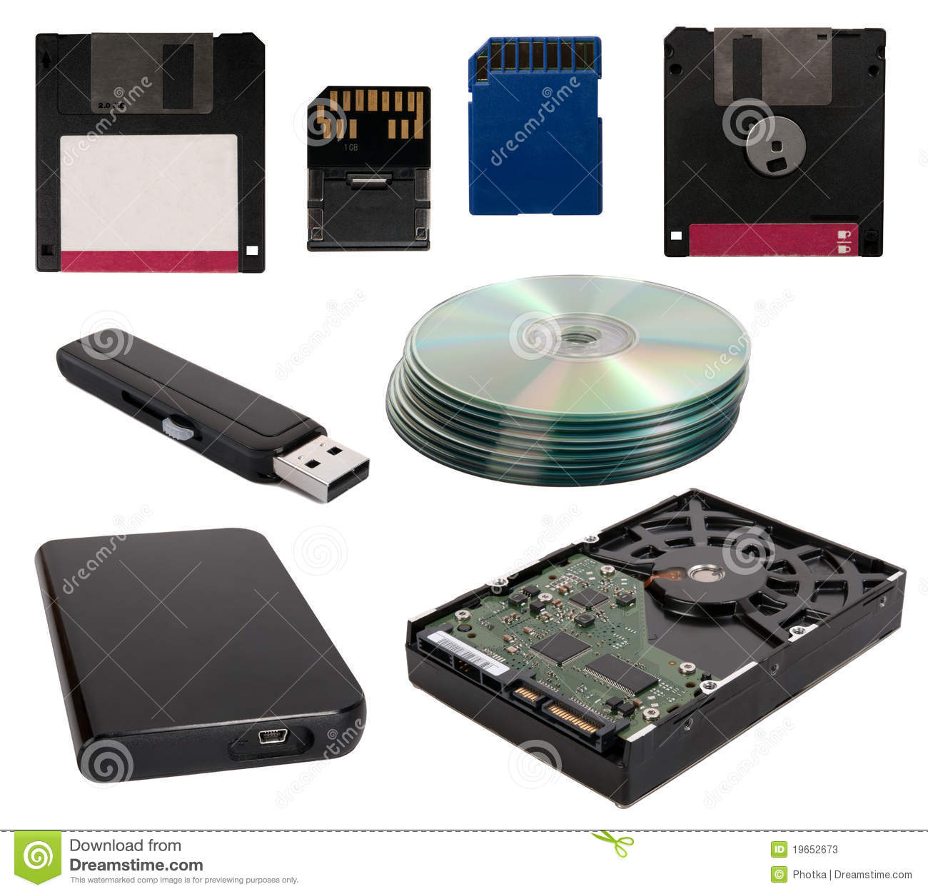 Storage Devices Clipart.