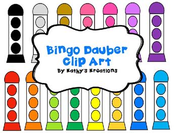 bingo card dabber clipart