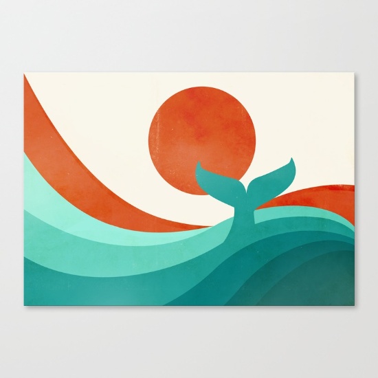 Wave (day) Canvas Print by Jay Fleck.
