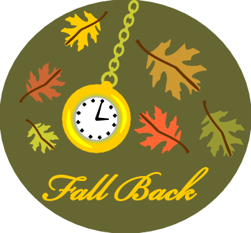 Daylight savings ends clipart.