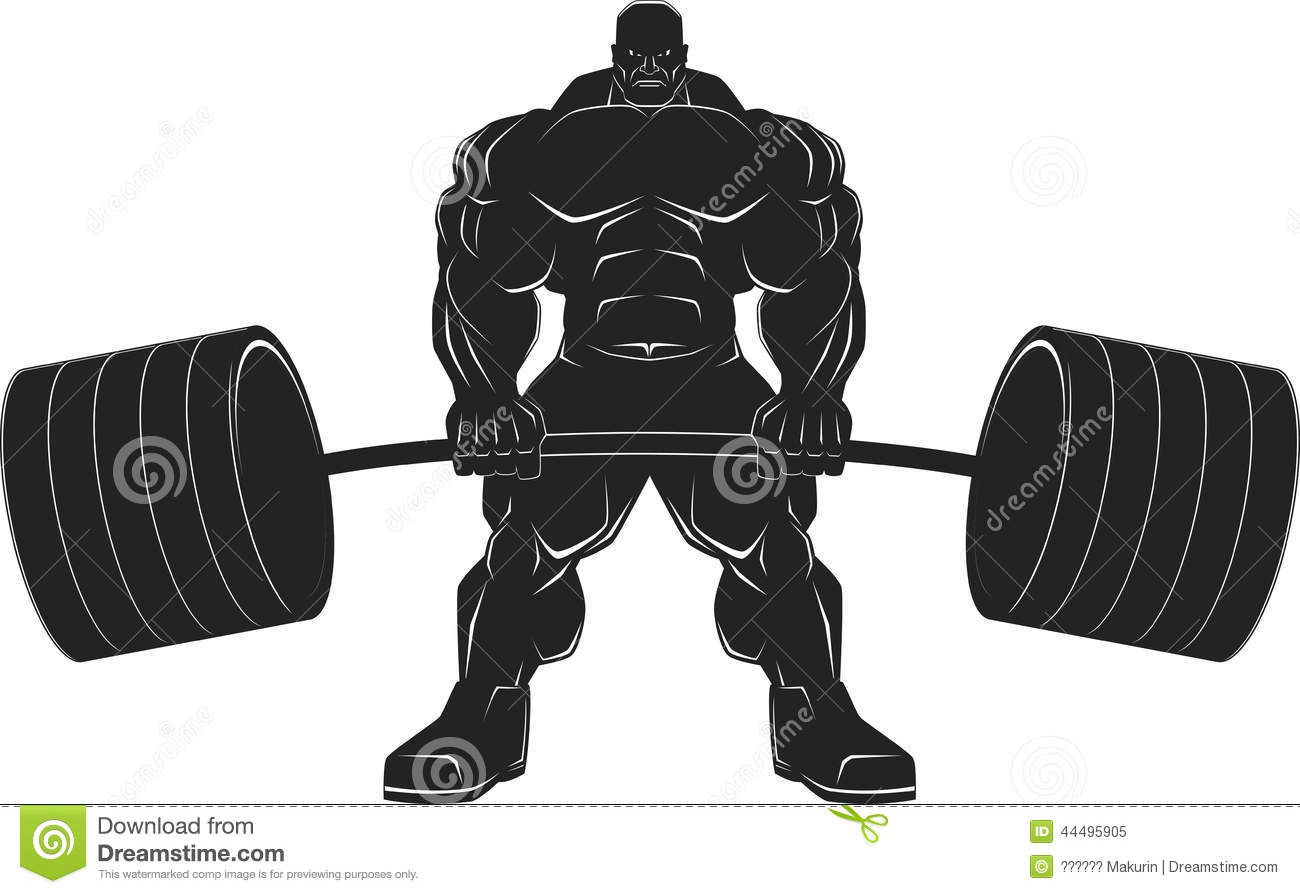 Crossfit barbell clipart.
