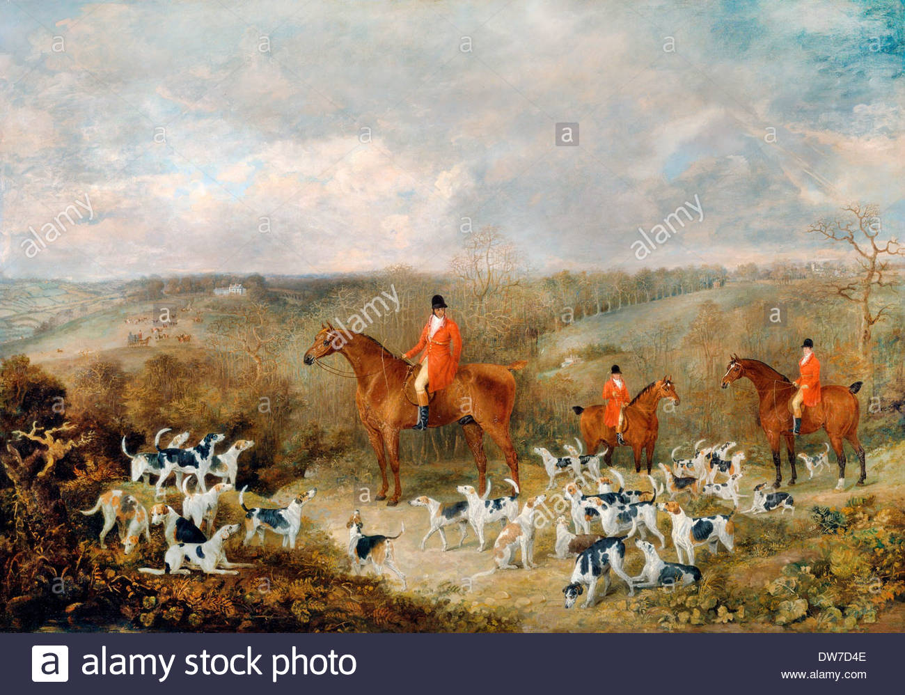 Dean Wolstenholme, Lord Glamis And His Staghounds 1823 Oil On.
