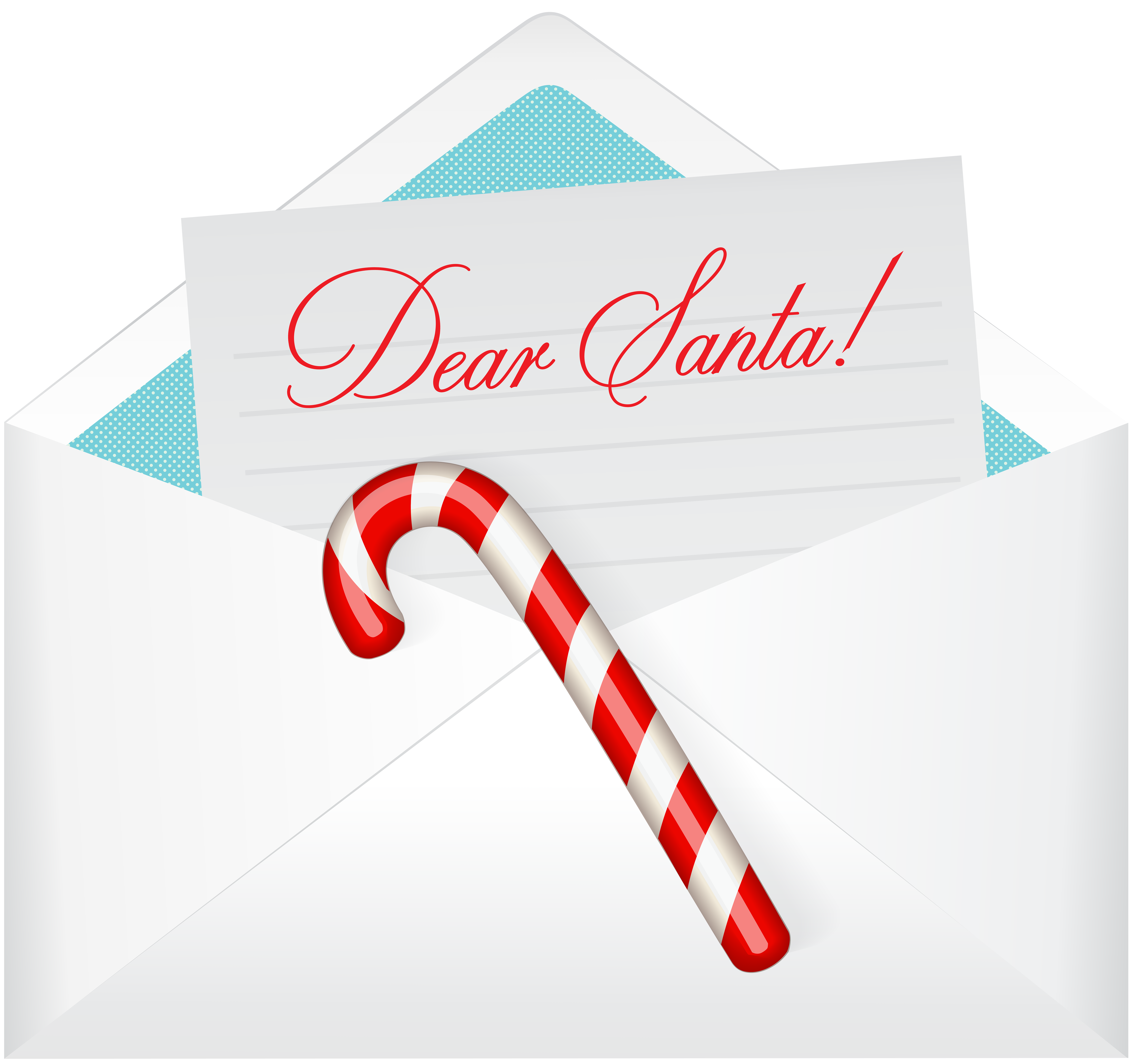 Dear Santa Letter PNG Clip Art Image.