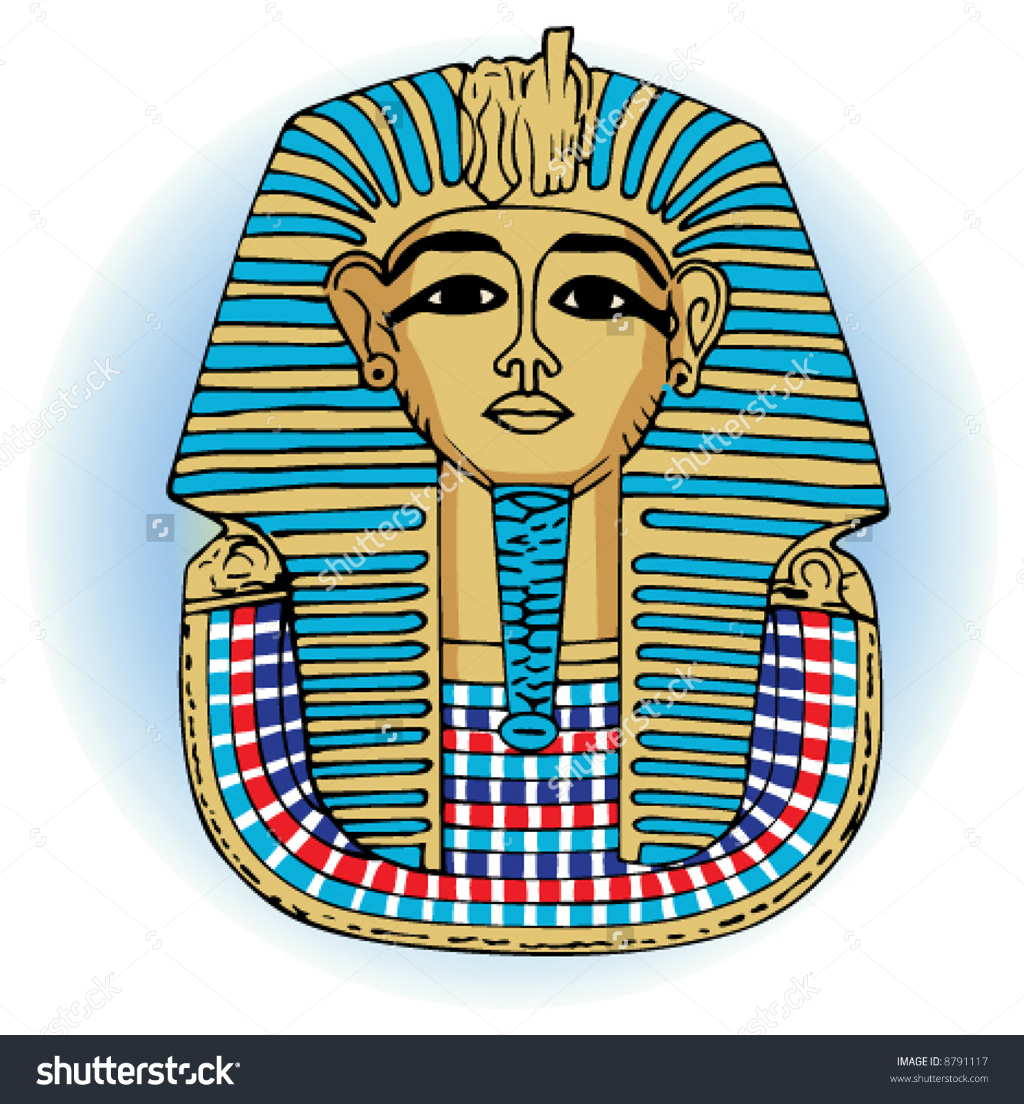King Tutankhamen Vector Egyptian Death Mask Stock Vector 8791117.