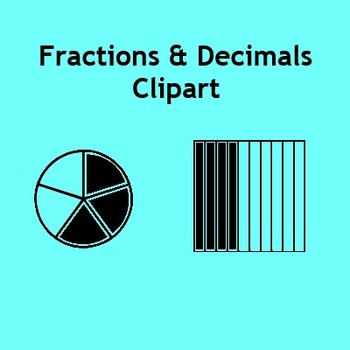 8 Fraction Clipart.
