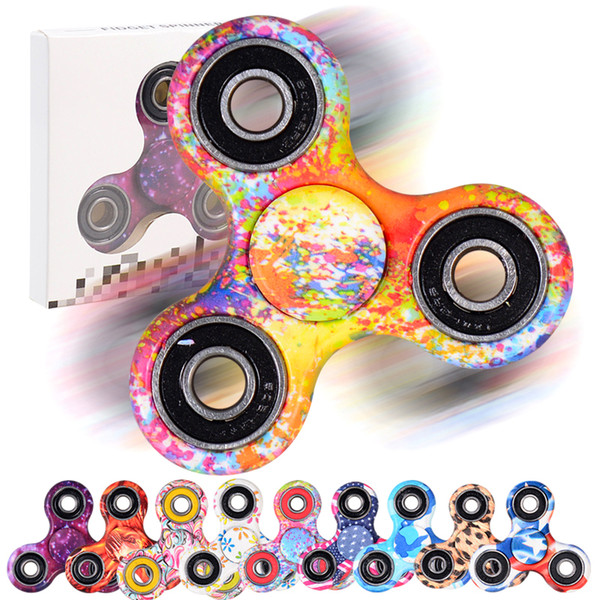Camouflage Fidget Spinner Triangle Tri Spinner EDC Toy For Autism And ADHD  Children Decompression Tri Spinner Hand Spinners Foreverspin Spinning Top.