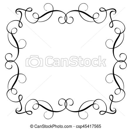 Decorative Frame and Borders Art. Calligraphy lettering Vector illustration  EPS10.