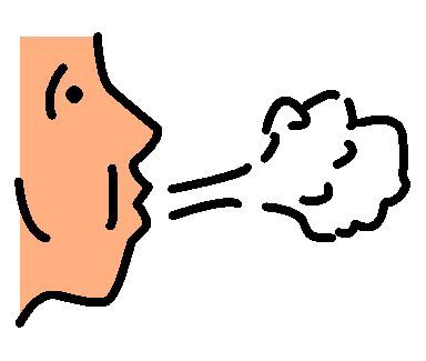 Best of Breathing Clipart clip art of person taking a deep breath.