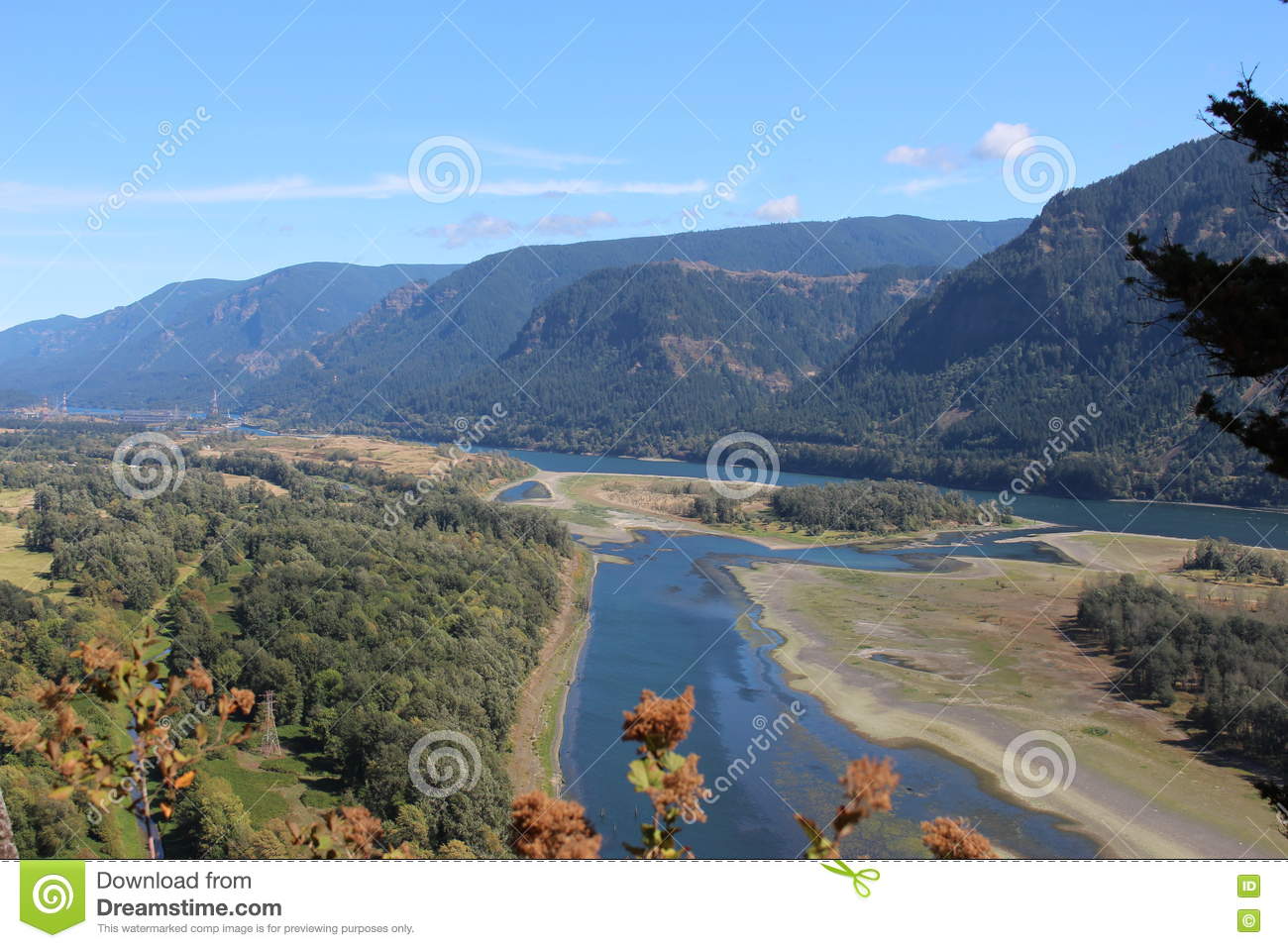 Deep Canyon River Stock Photo.