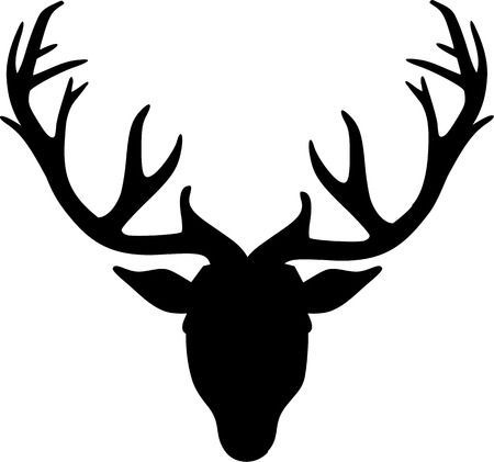 Deer head black and white clipart 2 » Clipart Portal.