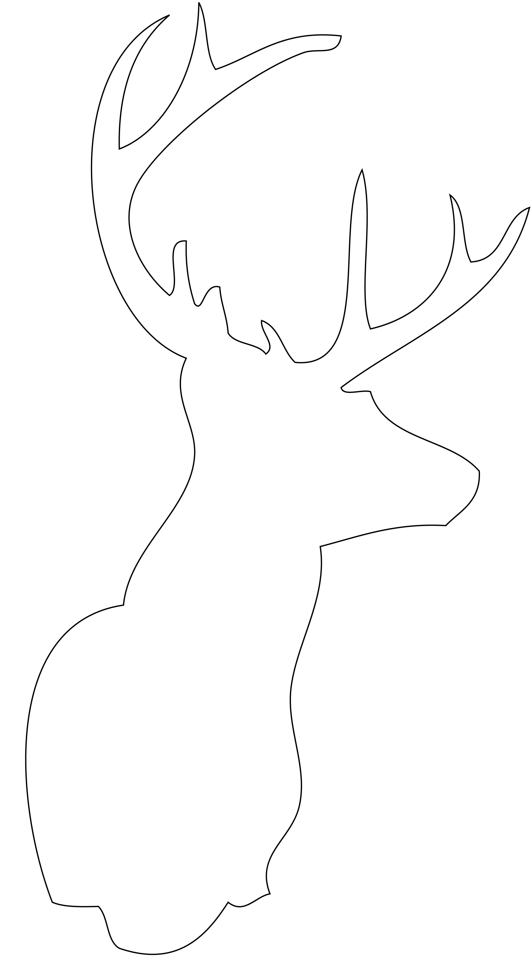 Deer Head Outline Drawing at PaintingValley.com.