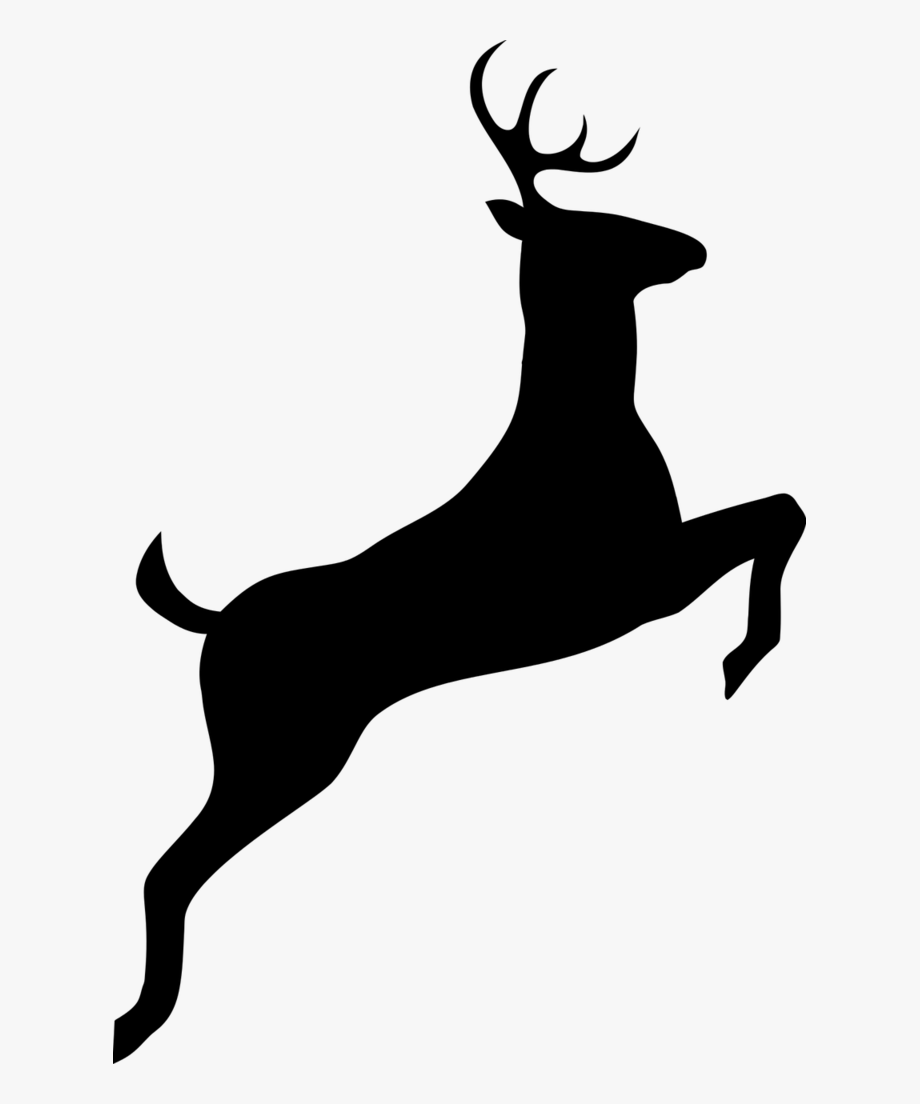 Leaping Deer Silhouette.