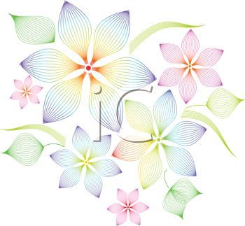 Royalty Free Clipart Image: Delicate Floral Pattern.