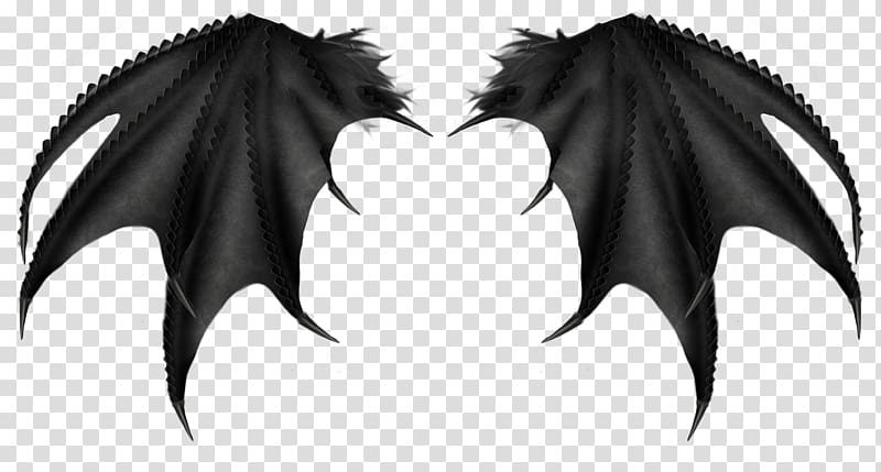 Black wings illustration, Devil , Demon wings transparent.